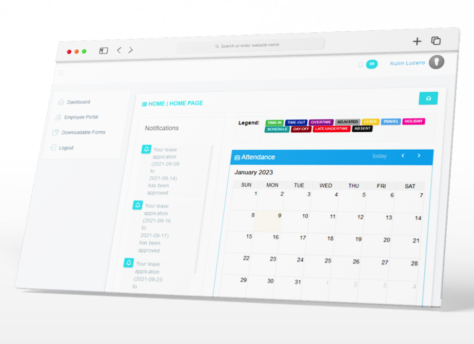 Employee Management screen